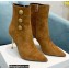 Balmain Heel 9.5cm Roni Ankle Boots Suede Brown 2021