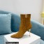 Balmain Heel 9.5cm Roni Ankle Boots Suede Brown 2021
