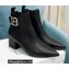 Balmain Heel 6cm Ankle Boots Leather Black with Balmain Monogram Logo 2021