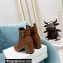 Balmain Heel 6cm Ankle Boots Leather Brown with Balmain Monogram Logo 2021