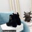 Balmain Heel 6cm Ankle Boots Suede Black with Balmain Monogram Logo 2021