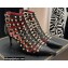 Valentino Heel 6cm Rockstud Alcove Boots in Leather Black 2021