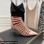 Valentino Heel 6cm Rockstud Alcove Boots in Leather Nude 2021