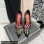 Valentino Heel 10cm Rockstud Alcove Pumps in Mesh and Leather Patent Black 2021