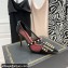 Valentino Heel 10cm Rockstud Alcove Pumps in Mesh and Leather Patent Black 2021