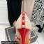 Valentino Heel 10cm Rockstud Alcove Pumps in Mesh and Leather Patent Red 2021