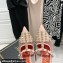 Valentino Heel 10cm Rockstud Alcove Pumps in Mesh and Leather Nude 2021