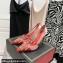 Valentino Heel 10cm Rockstud Alcove Pumps in Mesh and Leather Red 2021