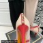 Valentino Heel 10cm Rockstud Alcove Pumps in Mesh and Leather Red 2021