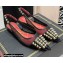 Valentino Rockstud Alcove Slingback Flats in Mesh and Leather Patent Black 2021