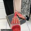 Valentino Rockstud Alcove Slingback Flats in Mesh and Leather Patent Red 2021