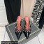 Valentino Heel 6cm Rockstud Alcove Mules in Mesh and Leather Patent Black 2021