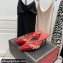 Valentino Heel 6cm Rockstud Alcove Mules in Mesh and Leather Patent Red 2021