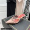 Valentino Heel 6cm Rockstud Alcove Mules in Mesh and Leather Nude 2021