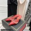 Valentino Heel 6cm Rockstud Alcove Mules in Mesh and Leather Red 2021