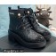 Chanel Heel 5.5cm Lace-Ups Ankle Boots G38514 Calfskin/Patent Black 2021