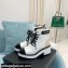 Chanel Heel 5.5cm Lace-Ups Ankle Boots G38514 Calfskin/Patent White 2021