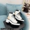 Chanel Heel 5.5cm Lace-Ups Ankle Boots G38514 Calfskin/Patent White 2021