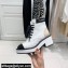 Chanel Heel 5.5cm Lace-Ups Ankle Boots G38514 Calfskin/Patent White 2021