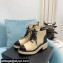 Chanel Heel 5.5cm Lace-Ups Ankle Boots G38514 Calfskin/Patent Beige 2021