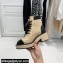 Chanel Heel 5.5cm Lace-Ups Ankle Boots G38514 Calfskin/Patent Beige 2021