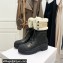 Dior Calfskin and Lambskin Wool D-Major Ankle Boots Black/White 2021