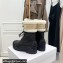 Dior Calfskin and Lambskin Wool D-Major Ankle Boots Black/White 2021