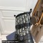 Dior Calfskin and Oblique Ankle Boots Black/Beige 2021