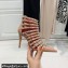 Valentino Heel 10cm Rockstud Alcove Boots in Leather Patent Nude 2021