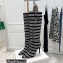 Balmain Heel 9.5cm Jane Stripe logo Thigh-high Boots 2021