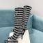 Balmain Heel 9.5cm Jane Stripe logo Thigh-high Boots 2021