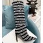 Balmain Heel 9.5cm Jane Stripe logo Thigh-high Boots 2021