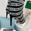 Balmain Heel 9.5cm Jane Stripe logo Thigh-high Boots 2021