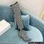 Balmain Heel 9.5cm Raven Thigh-high Boots Knit Black/White with Monogram Strap 2021