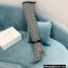 Balmain Heel 9.5cm Raven Thigh-high Boots Knit Black/White with Monogram Strap 2021
