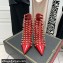 Valentino Heel 10cm Rockstud Alcove Boots in Leather Patent Red 2021