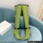 Balmain Heel 9.5cm Raven Thigh-high Boots Knit Green with Monogram Strap 2021