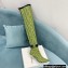 Balmain Heel 9.5cm Raven Thigh-high Boots Knit Green with Monogram Strap 2021