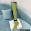 Balmain Heel 9.5cm Raven Thigh-high Boots Knit Green with Monogram Strap 2021
