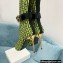 Balmain Heel 9.5cm Raven Thigh-high Boots Knit Green with Monogram Strap 2021