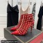 Valentino Heel 10cm Rockstud Alcove Boots in Leather Patent Red 2021