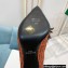 Balmain Heel 9.5cm Raven Thigh-high Boots Knit Orange with Monogram Strap 2021