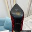 Balmain Heel 9.5cm Raven Thigh-high Boots Knit Red with Monogram Strap 2021