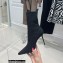Balmain Heel 9.5cm Stretch Knit Skye Ankle Boots Black With Balmain Monogram 2021