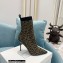 Balmain Heel 9.5cm Stretch Knit Skye Ankle Boots Black/Brown With Balmain Monogram 2021