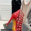 Valentino Heel 10cm Rockstud Alcove Boots in Leather Patent Red 2021