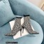 Balmain Heel 9.5cm Stretch Knit Skye Ankle Boots Black/White With Balmain Monogram 2021