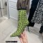 Balmain Heel 9.5cm Stretch Knit Skye Ankle Boots Green With Balmain Monogram 2021