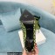 Balmain Heel 9.5cm Stretch Knit Skye Ankle Boots Green With Balmain Monogram 2021