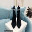 Balmain Heel 9.5cm Stretch Knit Skye Ankle Boots Black/White 2021